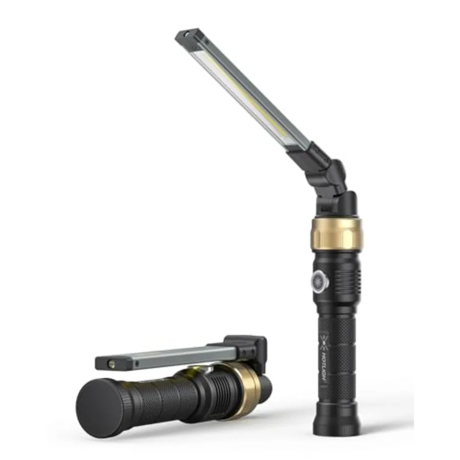 Rechaegeable Work Light, 5000mAh Magnetic Flashlight with 360° Rotate Foldable Design, 1200 Lumens Led Work Light, Mechanic Lig