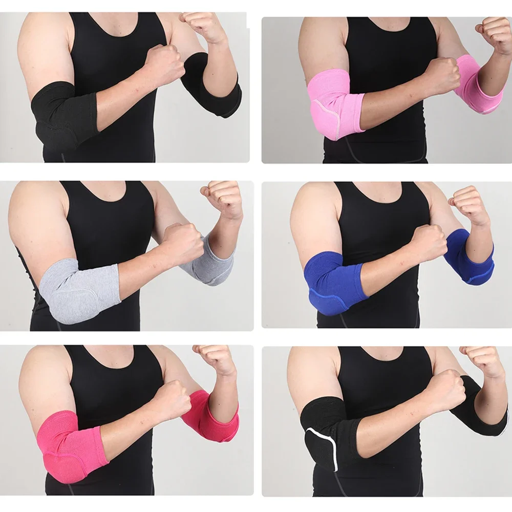 GOMOREON-coderas de compresión para hombre y mujer, protectores de brazo para Fitness, voleibol, baloncesto, coderas transpirables, 1 par