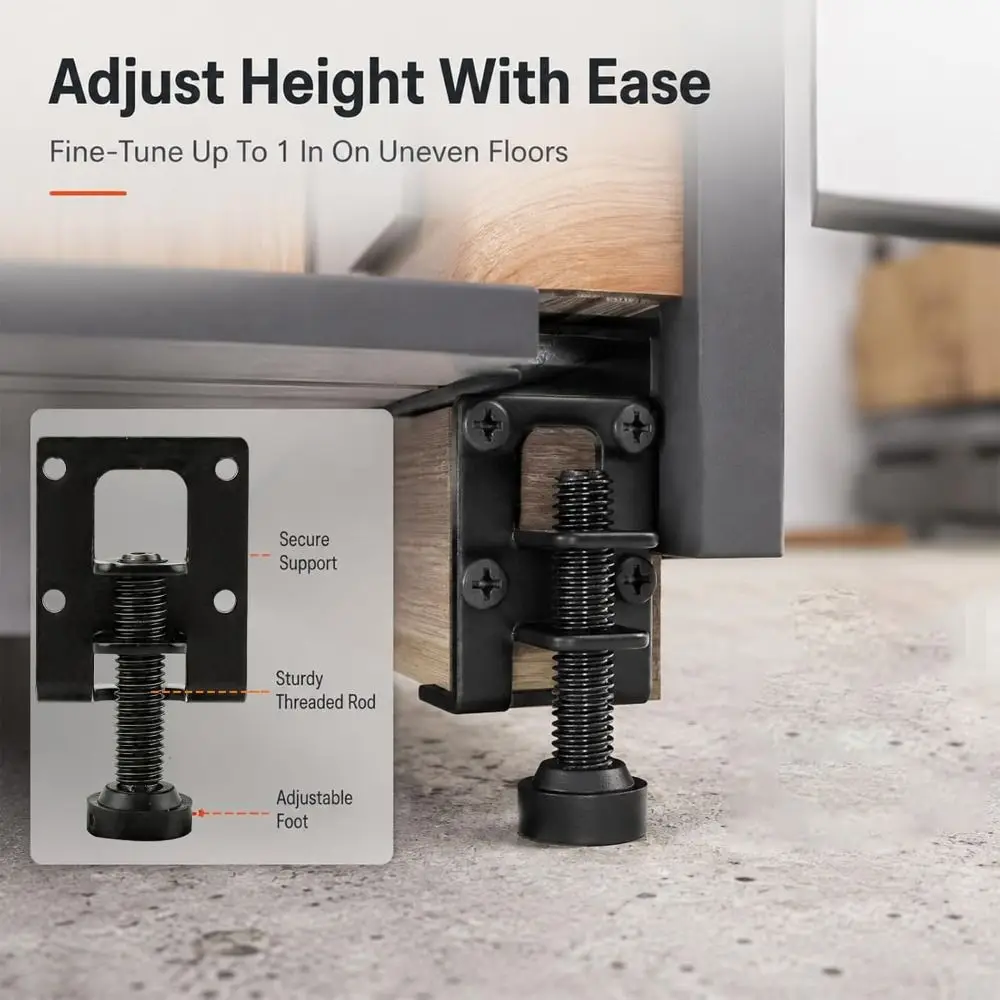 4pcs Adjustable Height Furniture Leveling Feet L Shape Non-Scratch Furniture Leveler Legs Anti-slip Versatile Chair Side Bracket