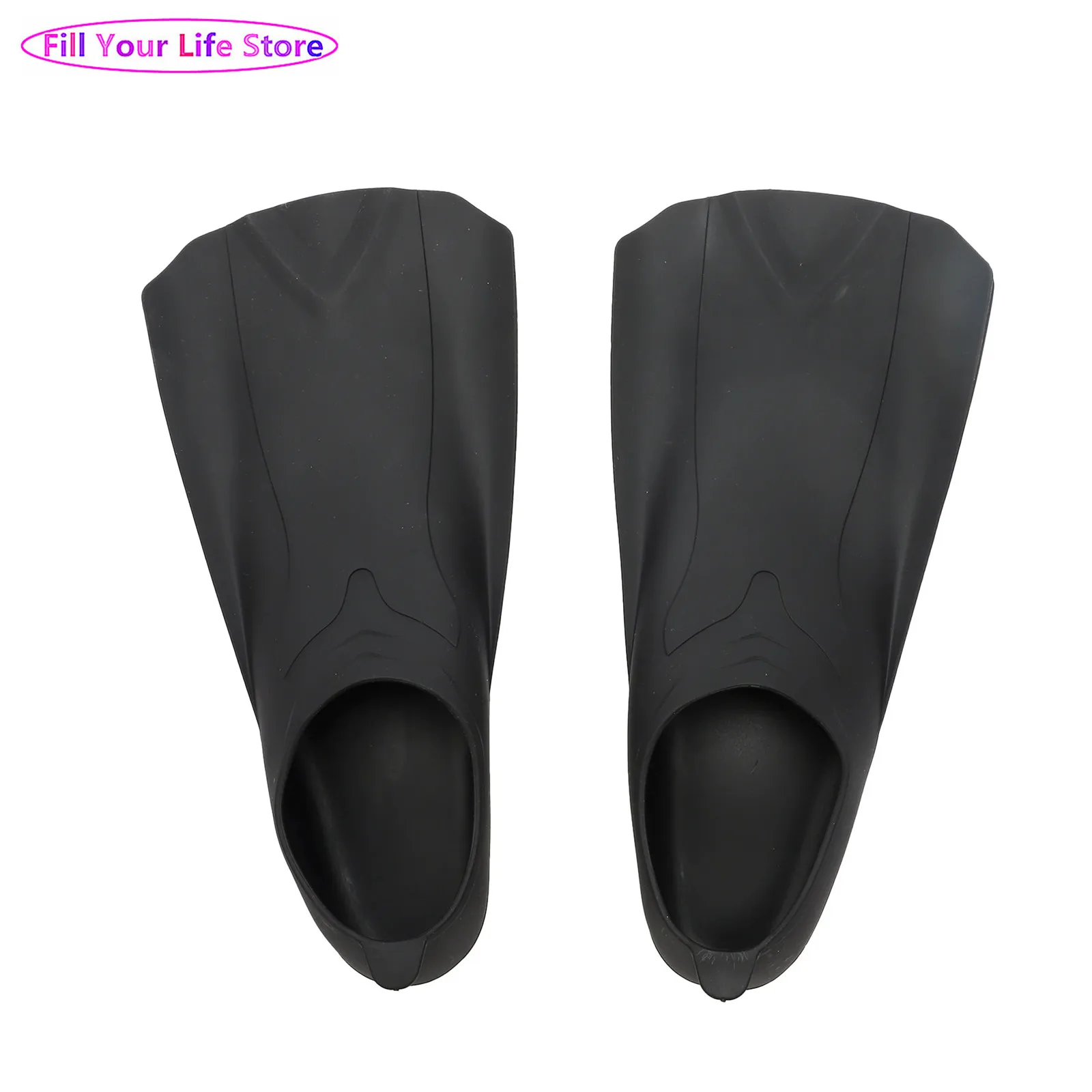 Kids Adults Silicone Swim Flippers Flexible Comfortable Gear Full Foot Flippers for Swimming Diving Training Flippers Snorkeling