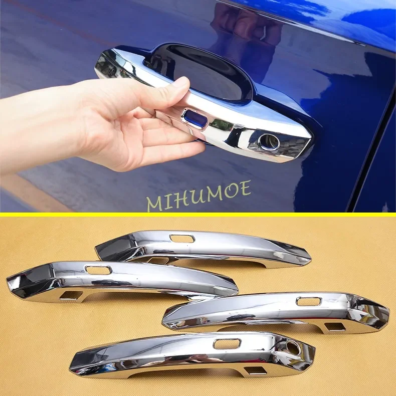 Chrome Car Exterior Door Handle Cover Trim For 2017-2024 Audi A4 B9 A5 F5 Q5 FY SQ5 Sportback 2023 2022 2021 2020 2019 2018