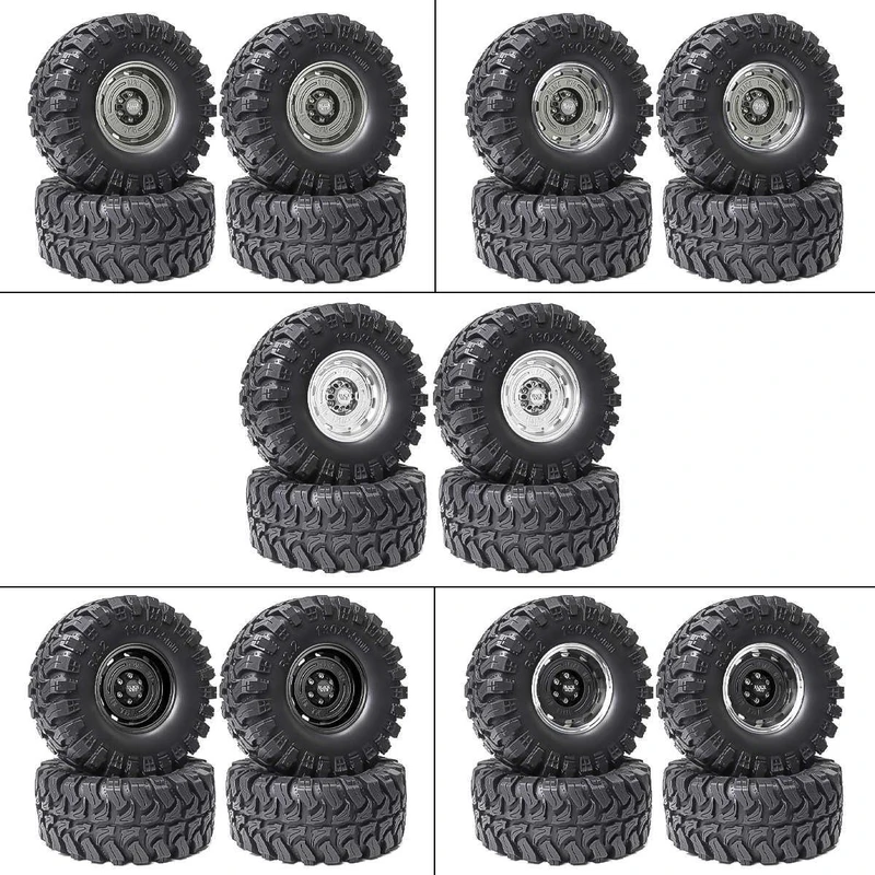 

LJF 1/8 Scale Climbing Car Mud Wheel Boots Tire 2.2-inch Black 130x55mm Remote Control Toys Parts & Accessories