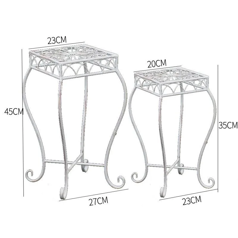 

Wrought iron flower stand retro wind balcony floor-to-ceiling courtyard garden living room bonsai stand flower stool rack