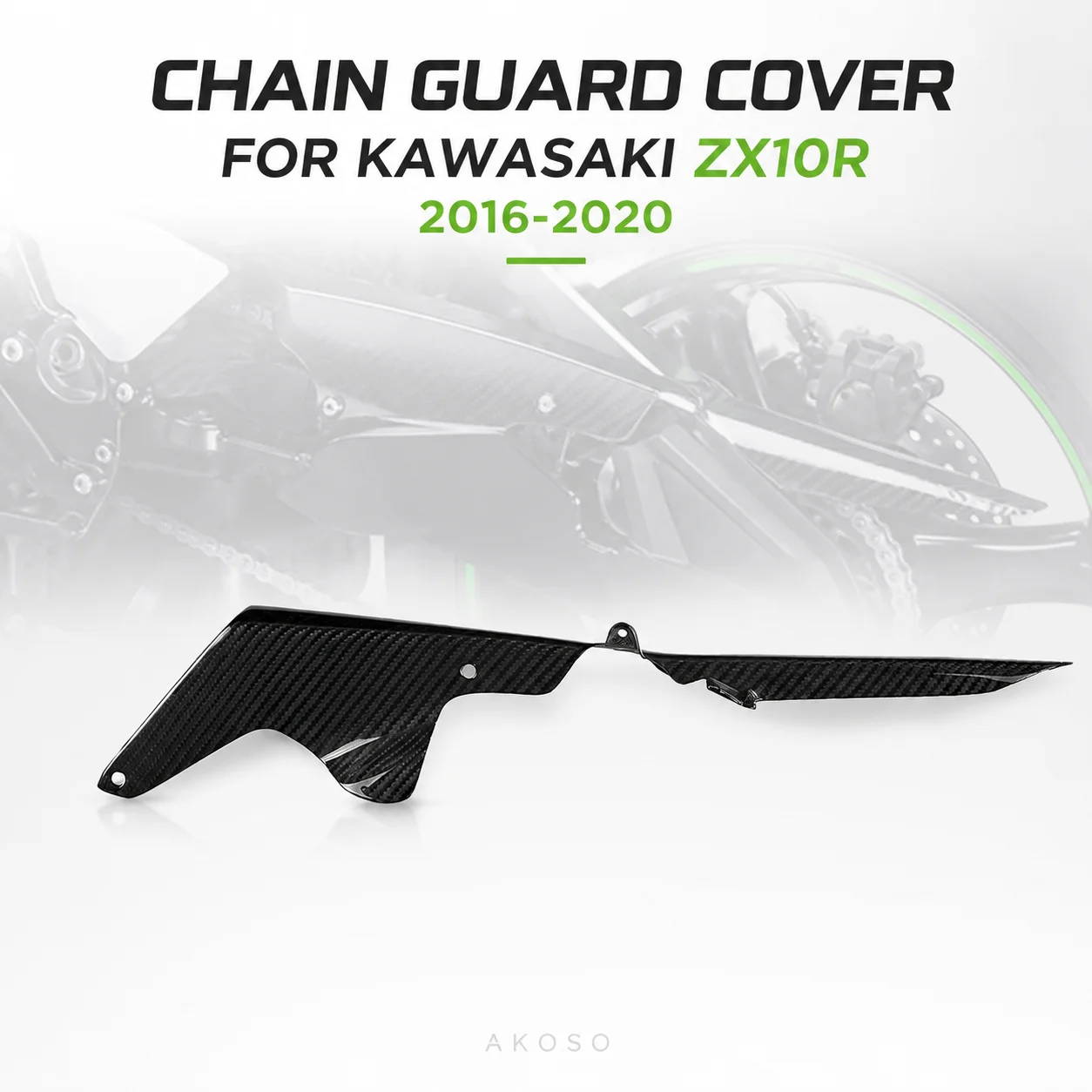 Chain Guard Cover Carbon Fiber Rear Chain Protector Swingarm Trim for Kawasaki Ninja ZX10R ZX-10R 2016-2020 Motorcycle Parts