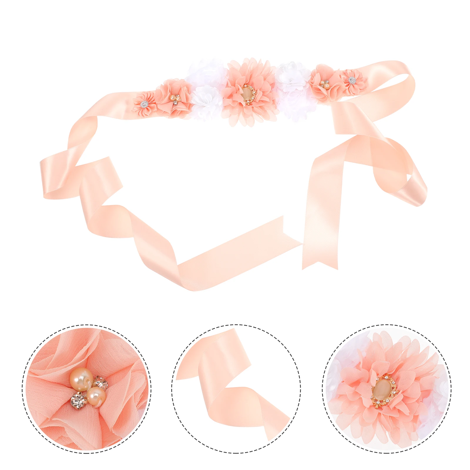 

Maternity Belt Daddy To Be Corsage Pregnancy Sash Corsage for Baby Shower Supplies Photo Props Bright Decor Elegant Useful