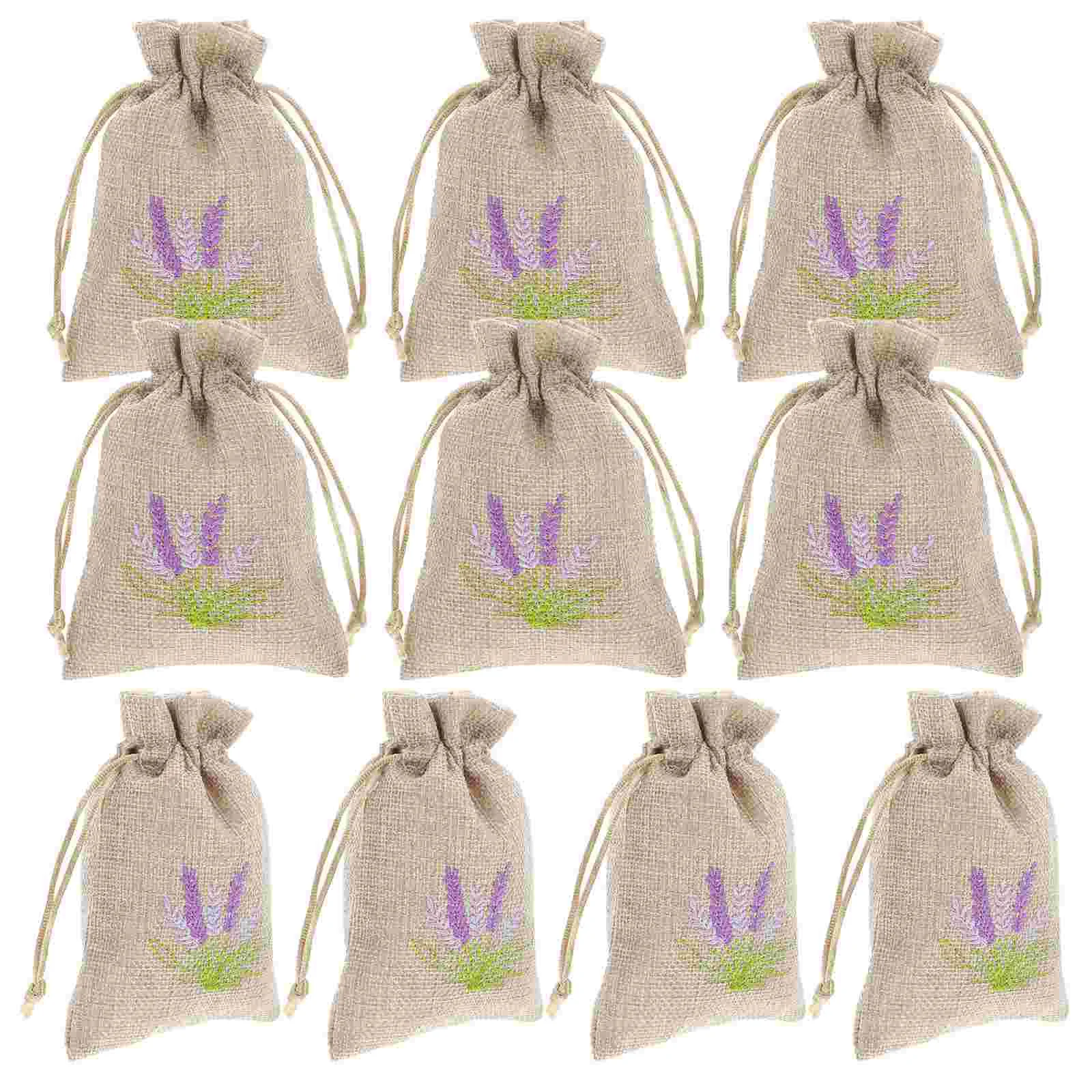 

10 Pcs Lavender Bag Sachet Packing Empty Scent Pouch Bags Dried Flower Linen Container