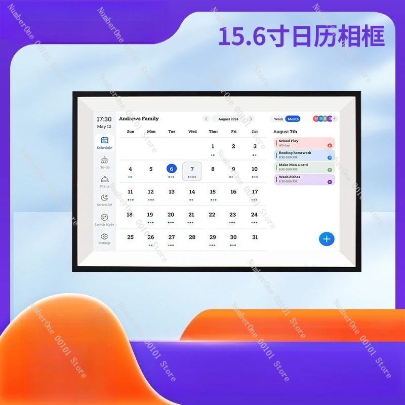 15.6inch Smart Digital Photo Frame with Electronic Calendar Schedule Display for Family Office Organizer