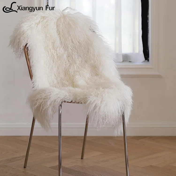 Fluffy Soft Touch Home Decorative Living Room Carpet Lamb Fur Animal Skin Rug Curly Small White Fur Area Rug