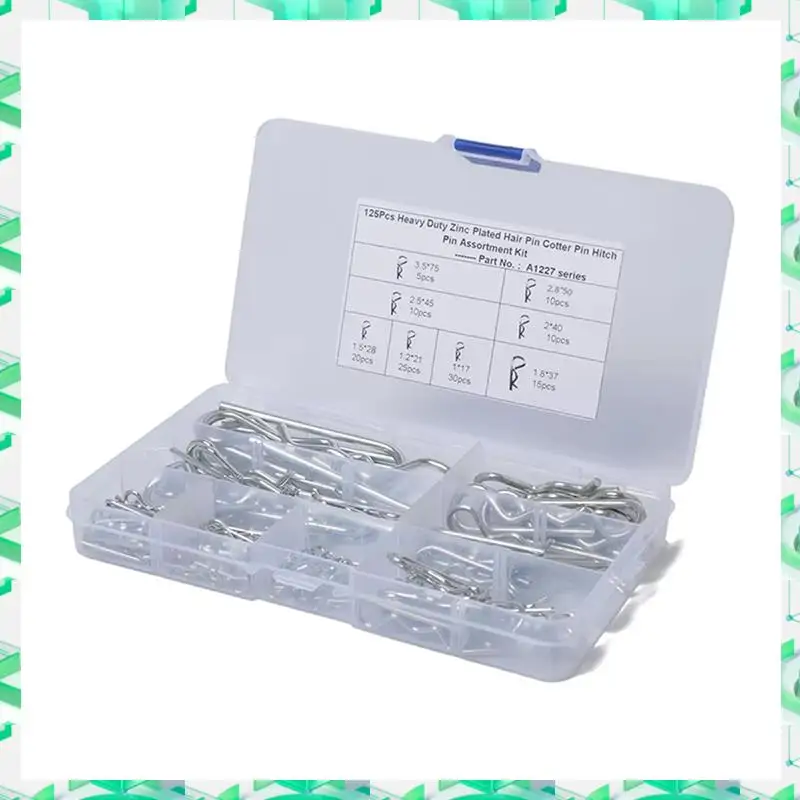 

FIZP 125 Pcs R Type Spring Cotter Pin M1 M1.2 M1.5 M1.8 M2 M2.5 M2.8 M3.5 Car Heavy Duty Split Clamp Hair Clip Hitch Tractor