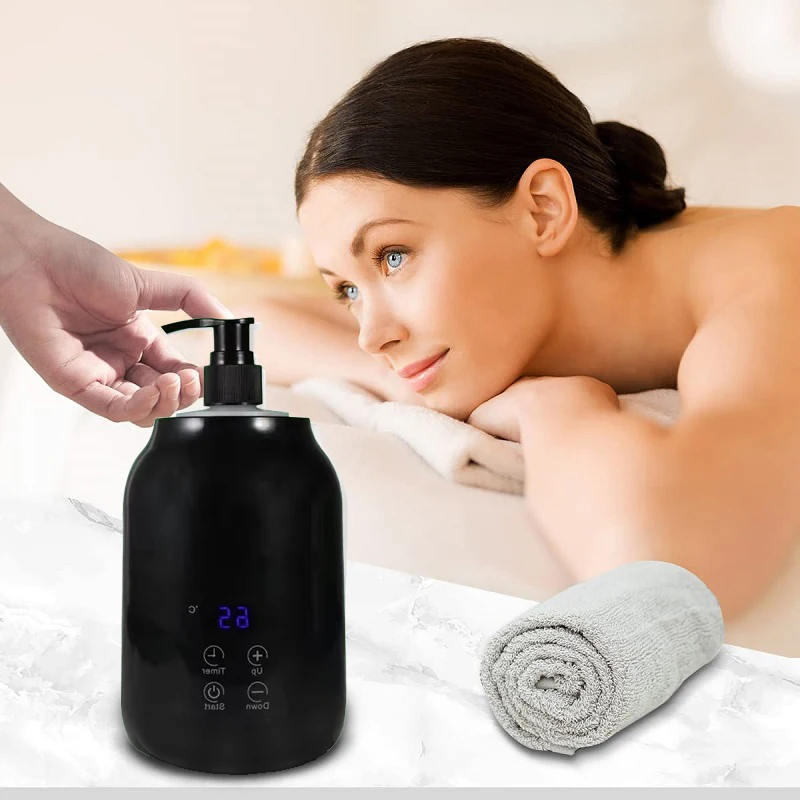 NEUE Ätherische Öle Heizung LED Display Temperatur Einstellen Einzelnen Massage Öl Flasche Wärmer Massage Öl Heizung