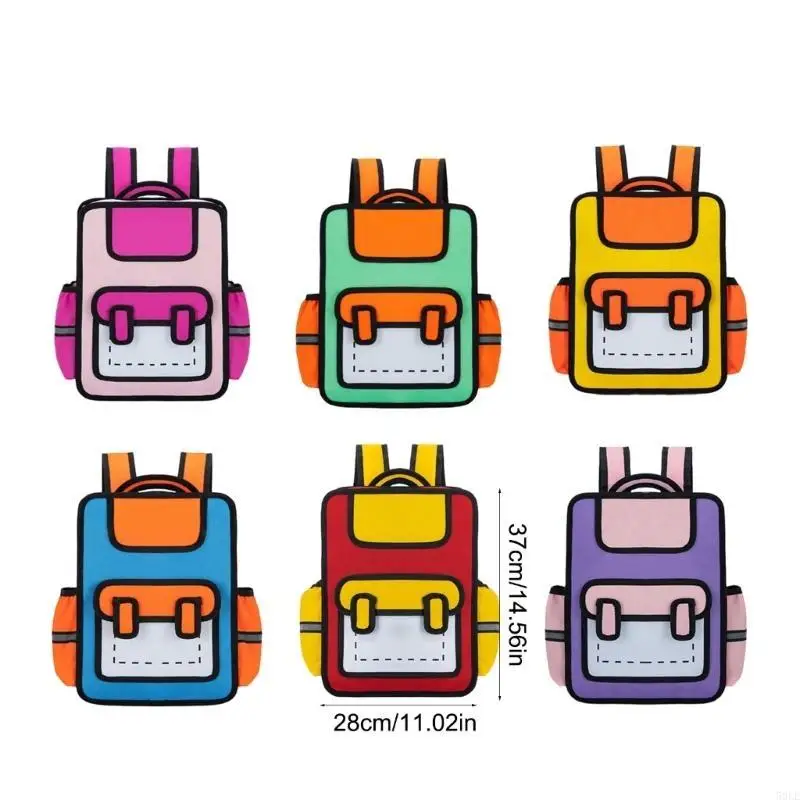 50L милый Cartoon Rackpack Anime Daypack для детского сада и школы