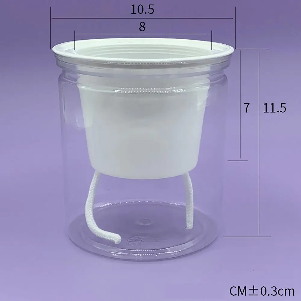 1Pcs Automatic Water Absorption Flower Pot Self Watering Transparent Hydroponic Planter Double-layer Plastic