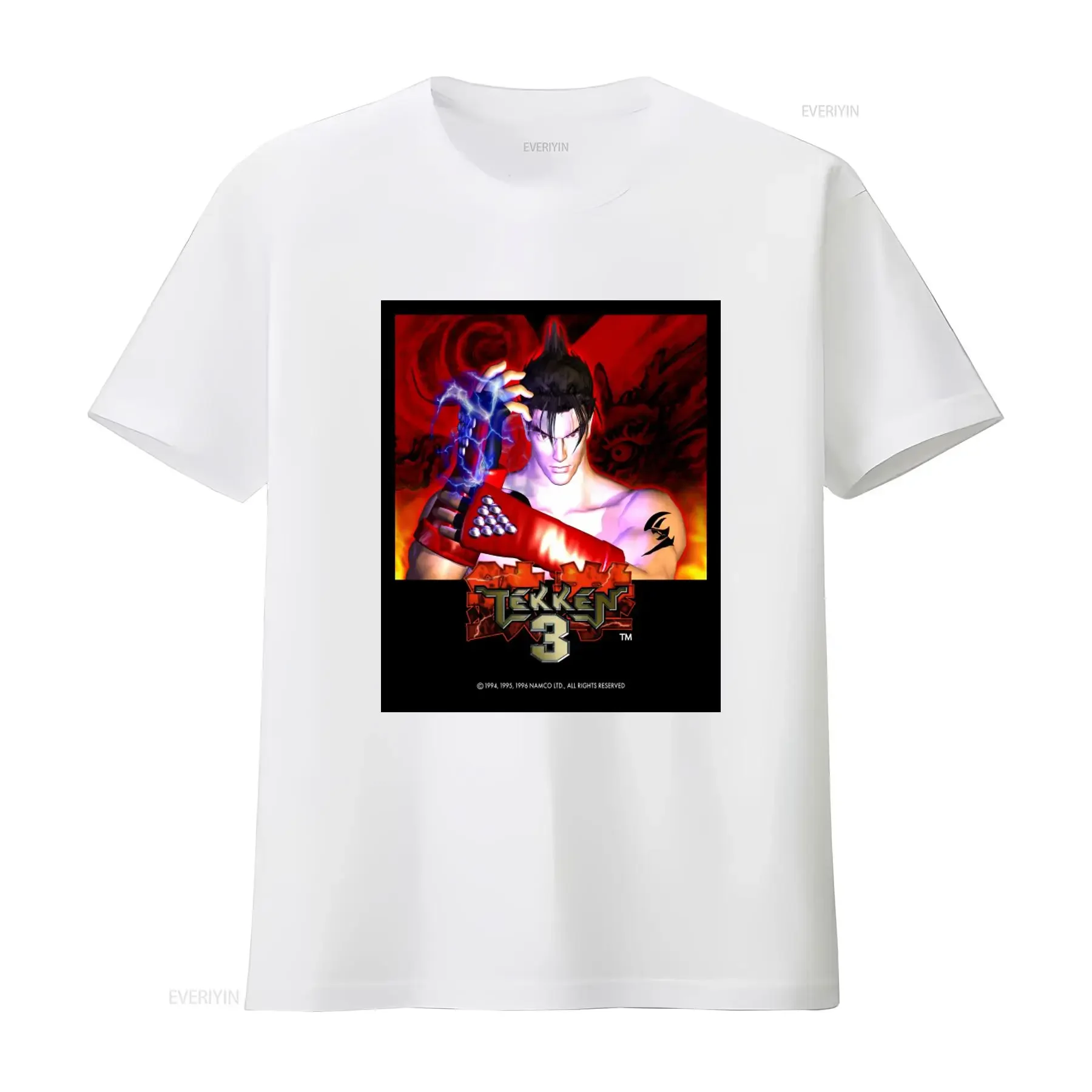 Vintage Tekken 3 Fighting Video Game Print T shirt for Men Size L vintage Washed Soft Comfortable Breathable Casual Slightly view 3