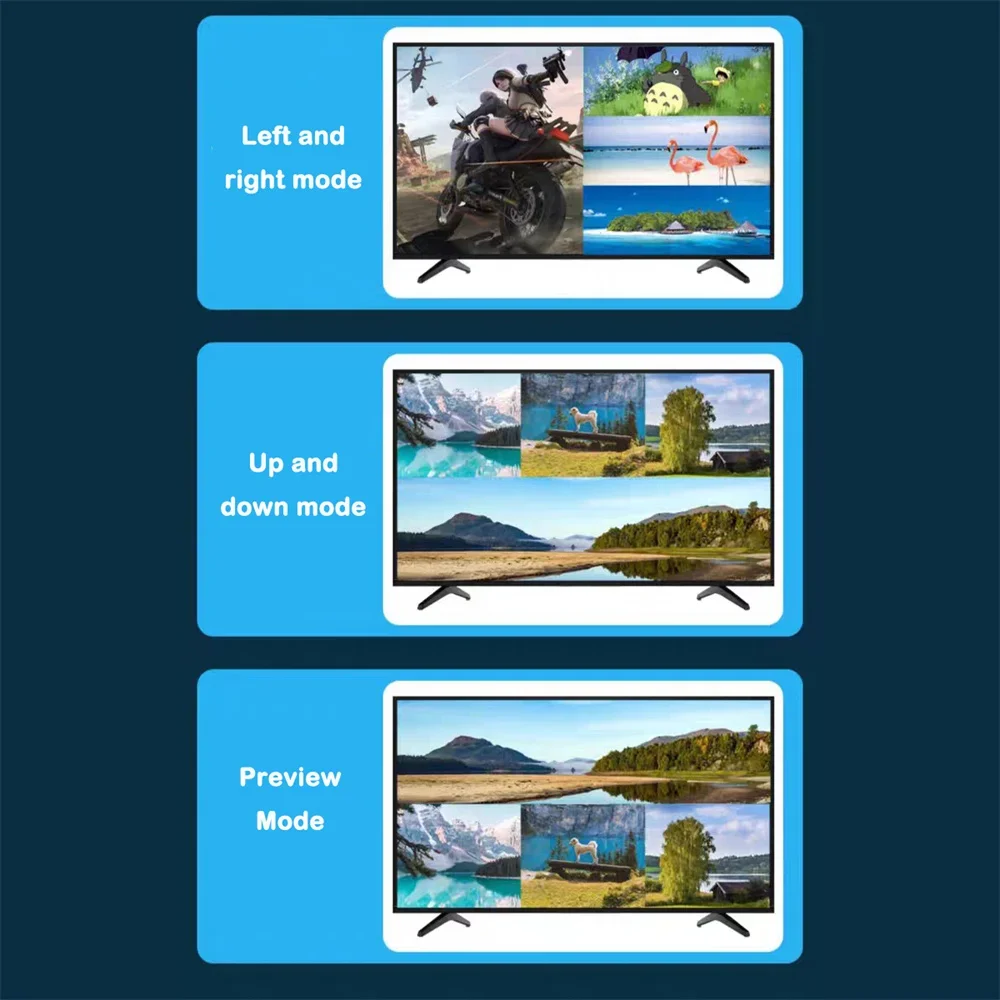 4K HDMI Quad Screen Multiviewer 4x1 1080P 4 wejścia 1 wyjście Multi Viewer Bezszwowy Przełącznik 9 Trybów Wyświetlania dla Laptopa PC TV Kamery