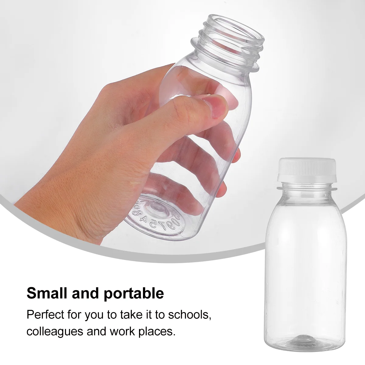 10 Pcs Sports Water Bottle Pudding Fresh Milk Yogurt Plastic Drink Transparent Travel