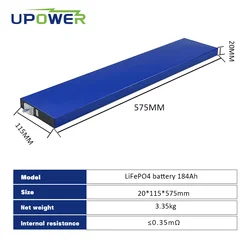 3.2V 184Ah Lifepo4 Blade Battery Lithium iron phosphate DIY 12V 24V RV Touring Solar Energy Storage