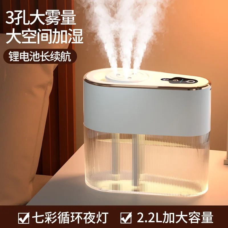 Humidifier Household Three-Hole Heavy Fog Desktop Bedroom Conditioner Humidity Aromatherapy Car Purifier