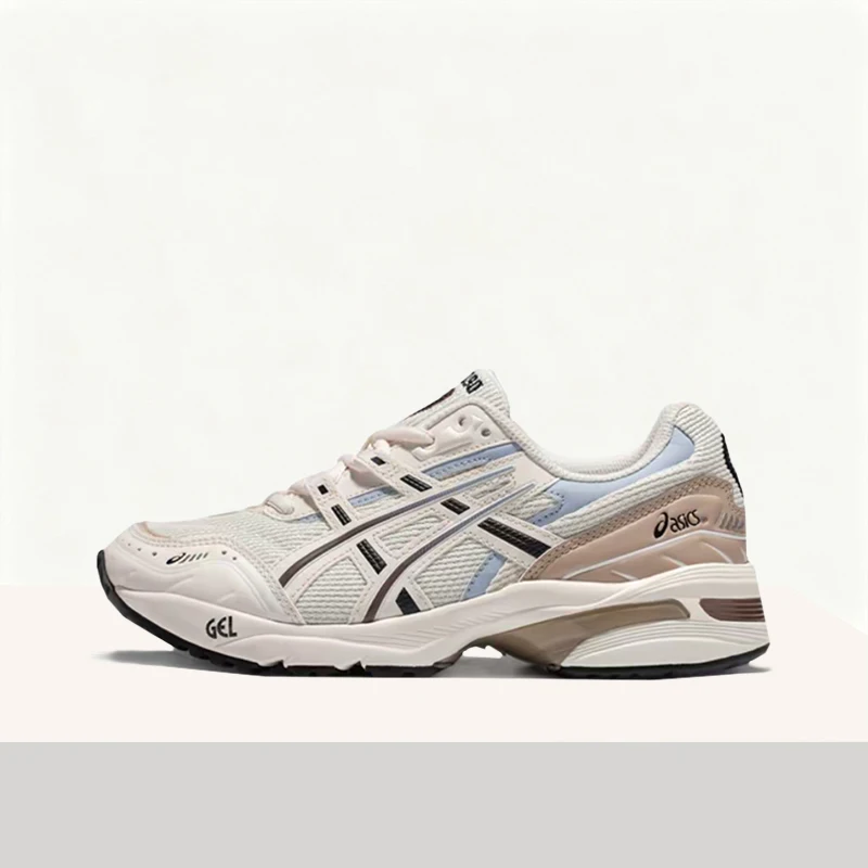 ASICS Gel-1090 PU Unisex Beige-Brown Retro Low-Top Shoes–Fabric/Synthetic Leather Upper&Fashionable Durable Comfort 1203A243-023