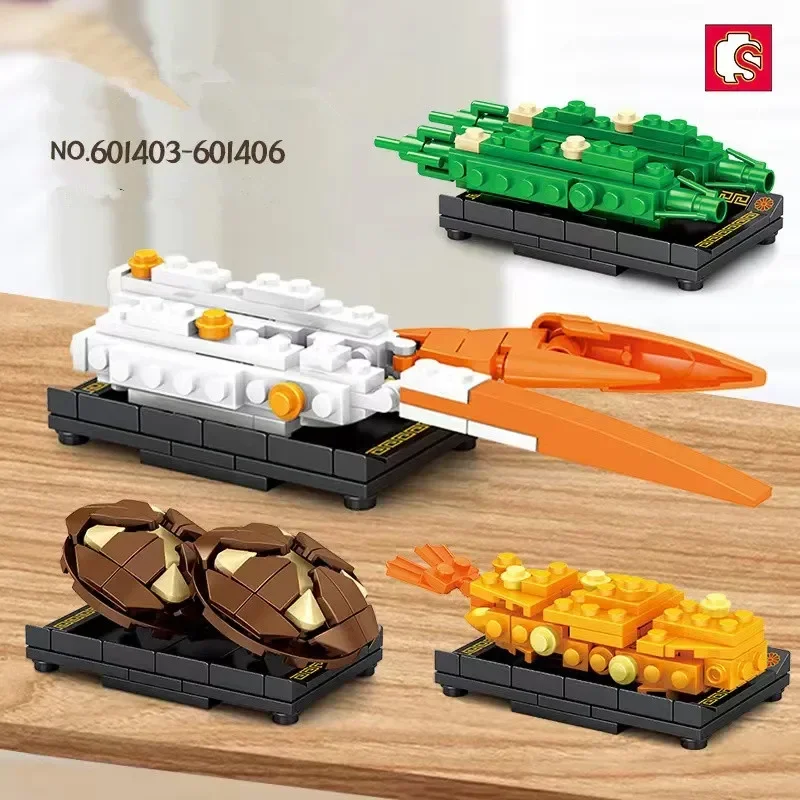 601403-601406 601407-601410 601411 601412 601413 601414 601415 Sembo Blocks Building Toys Japanese Food Snacks Puzzle Gift