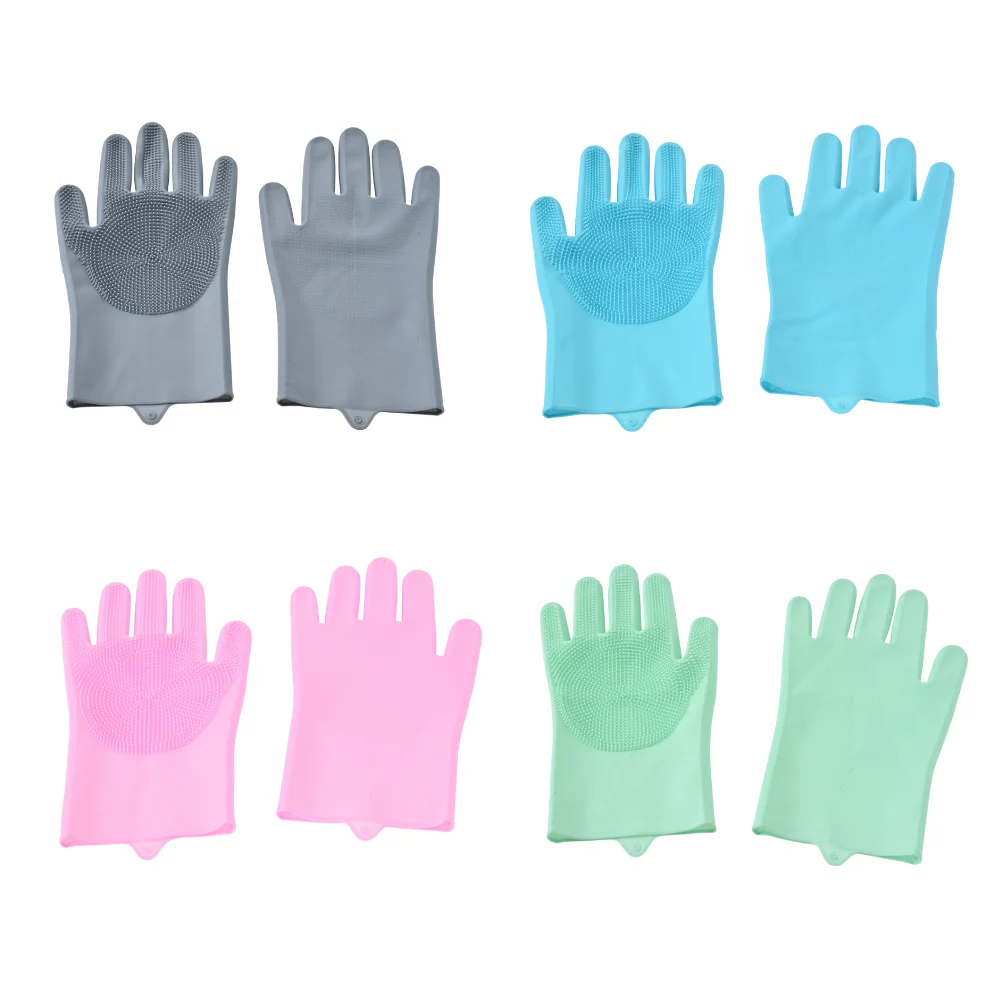 32PCS/Carton Pet Grooming Gloves Silicone Bath Massage Brush for Cats Dogs Hair Removal Cleaning 4 Colors Mixed