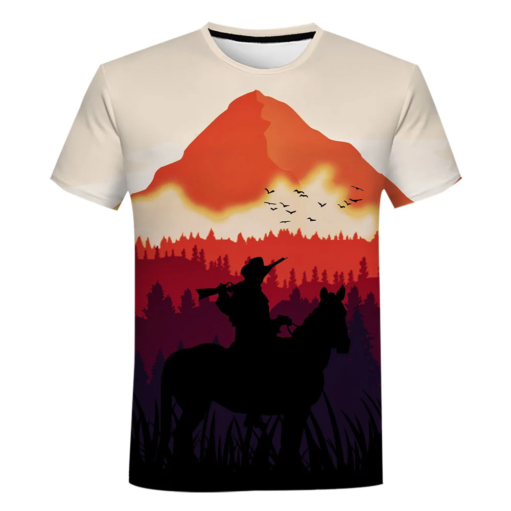 Summer Game Red Dead Redemption 2 T-Shirt 3D Print Streetwear Men Women Fashion Oversized O-Neck T Shirt Kids Tees Tops Clothes