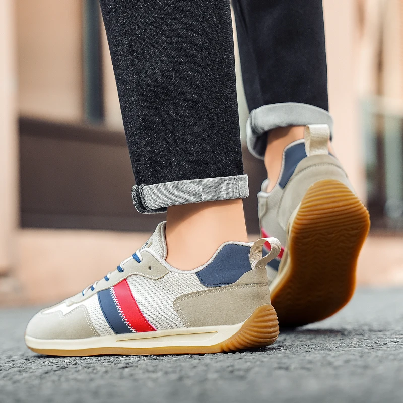 Zapatos deportivos de lujo de diseñador, nuevos zapatos para correr para hombres, zapatos transpirables para monopatín al aire libre, zapatos de tenis de plataforma plana 2026