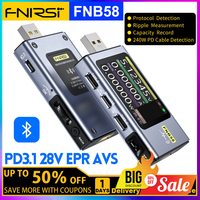 FNIRSI FNB58 USB Tester Digital Voltmeter Ammeter Type-C Fast Charge Detection Trigger Capacity Measurement Ripple Measurement