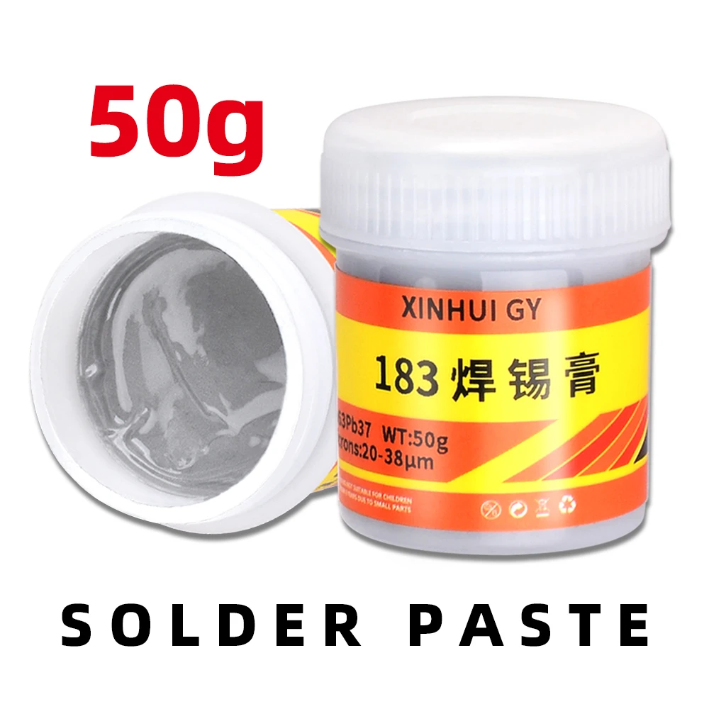 183 ℃ 50g solder paste for electronic repair, no cleaning required, suitable for BGA soldering, SMT printing, and surface mount