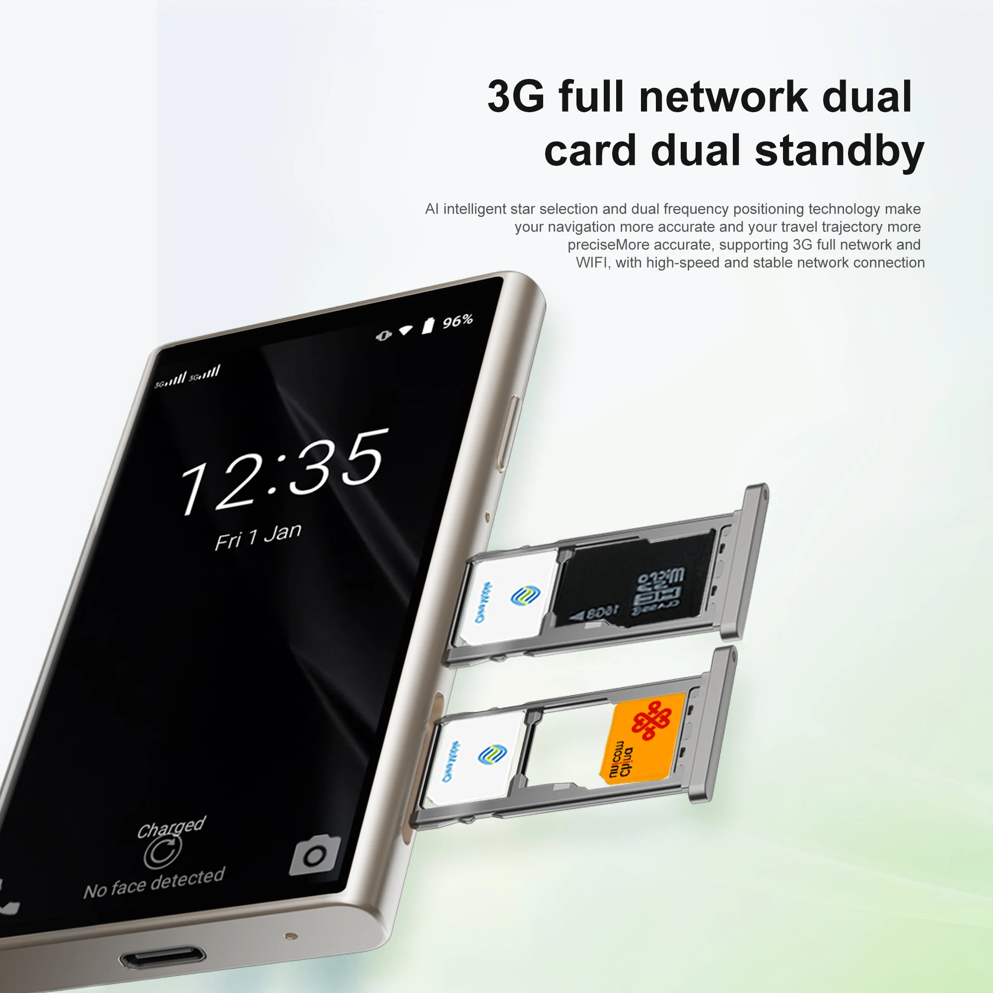 SERVO S26 ミニAndroidスマートフォン 3.0インチディスプレイ デュアルSIM 3G WCDMA 小型携帯電話 顔認証 2GB+16GB Playストア WiFi 小型携帯電話