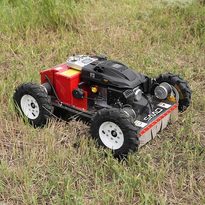 Big Power Engine Small Robot Grass Cutter Cutting Width 550mm/800mm1000mm/1200mm Remote Control Crawler Lawn Mower