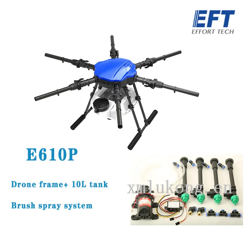 2021 New EFT E610S E610P 10L 10KG Agricultural Gardening Sprinkler Drone Frame Kit Spray System