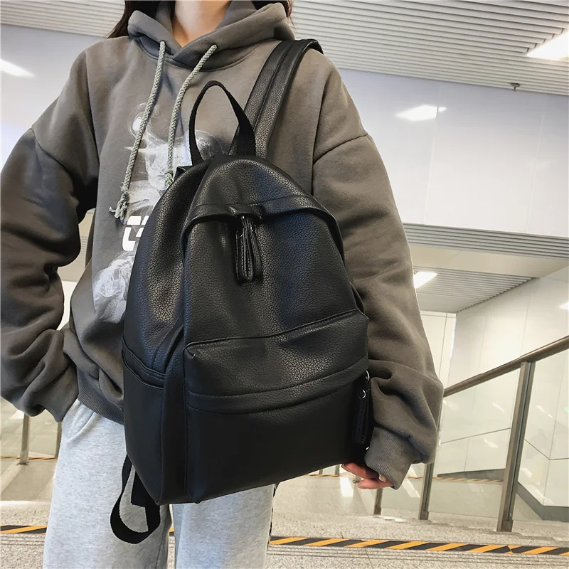 

Backpack High Quality PU Leather Women's Backpack for Teenage Girls School Shoulder Bag Bagpack Mochila Backpack