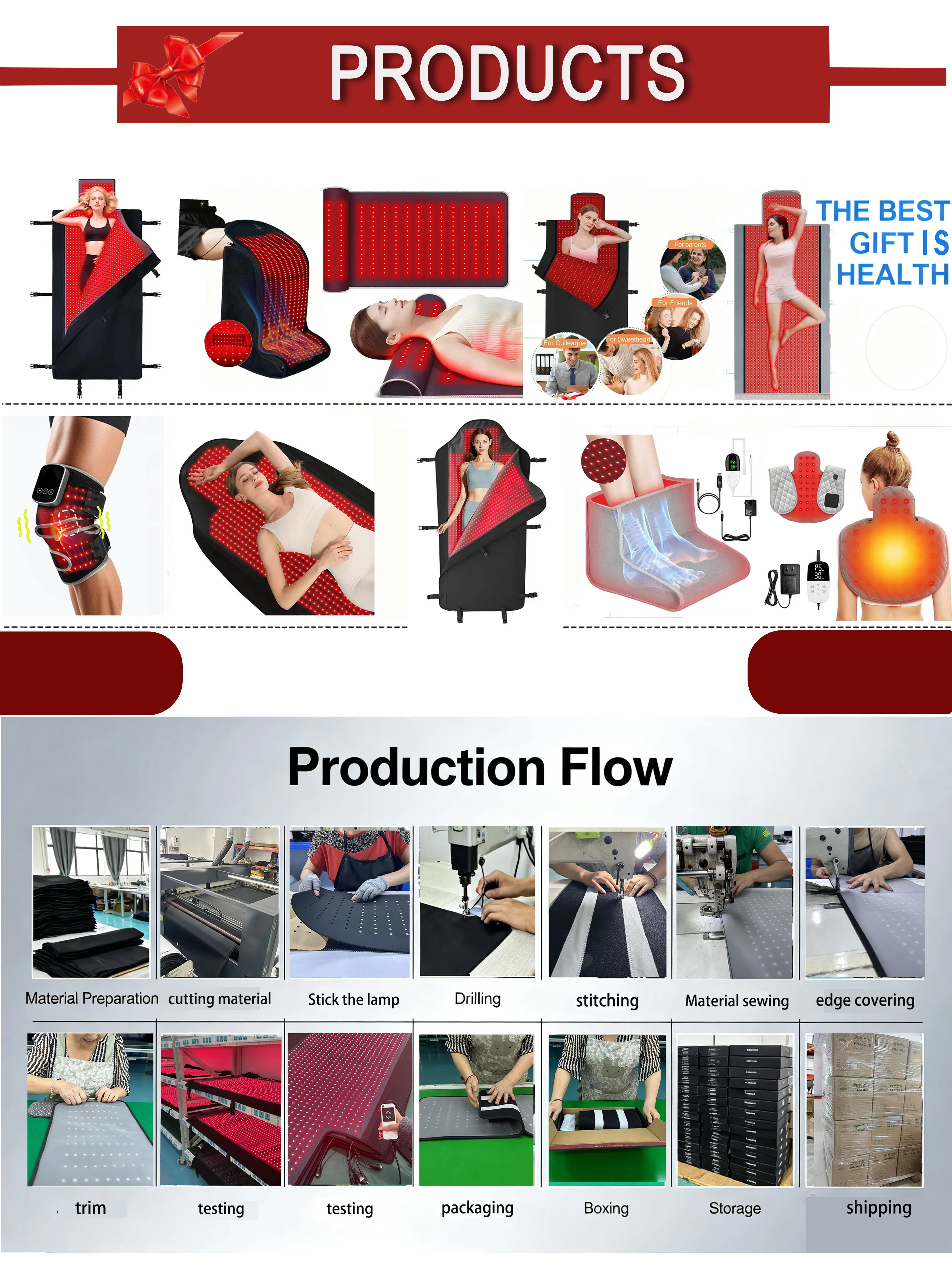 Best Selling Red Light Wrap Panel Devices for Relieving Pain Promoting Health Therapy or Light Therapy