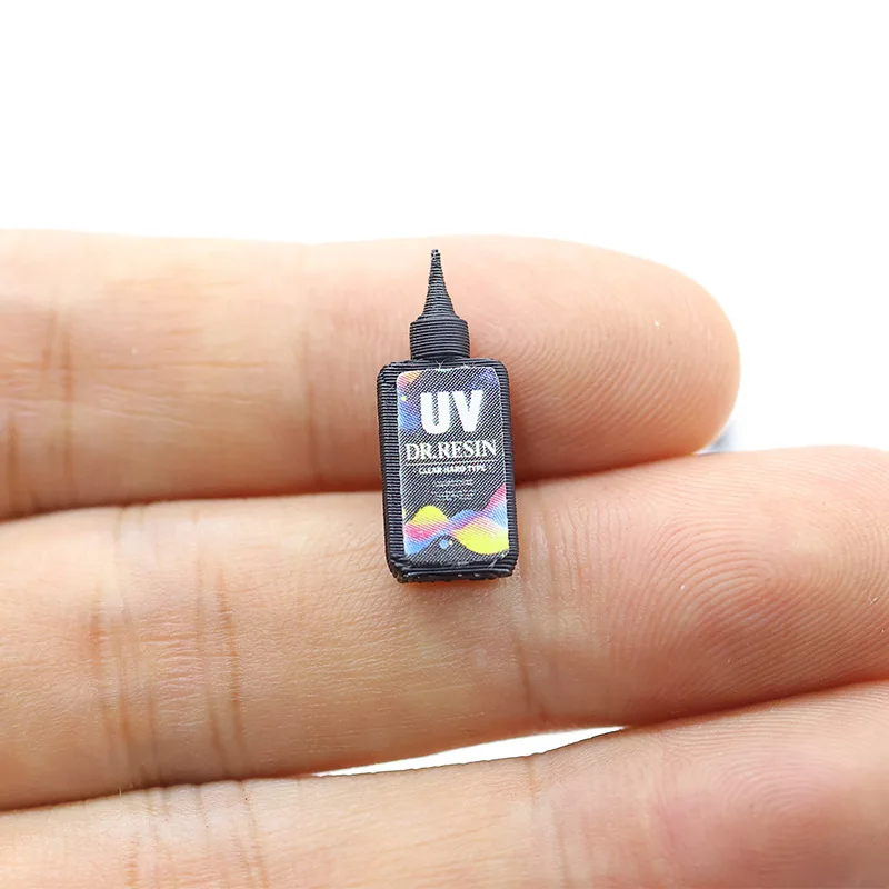 3pcs Mini Fake UV Glue Bottle Model Tools 1:12 Dollhouse Miniature Glue Prop DIY Accessory Scene Decoration Desktop Ornament