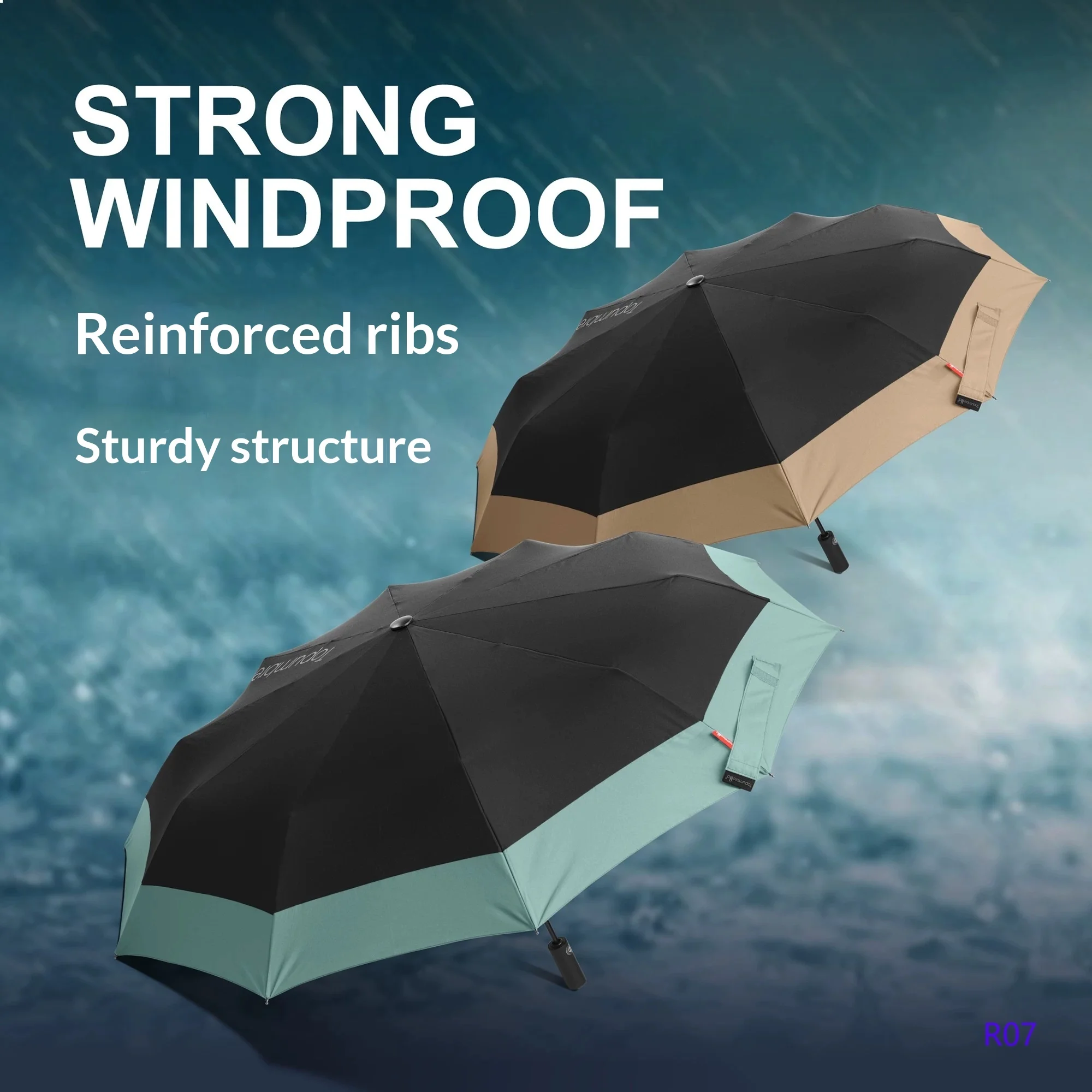 Topumbrella Oversized Reinforced Windproof Auto Open Close Umbrella for Two
