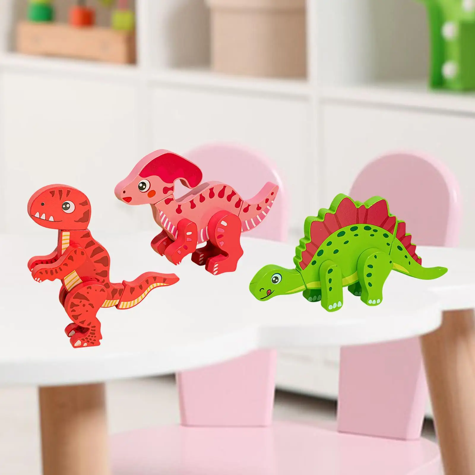 Jeu de puzzle dinosaure en bois pour garçons et filles de 1 à 5 ans, cadeaux d'anniversaire
