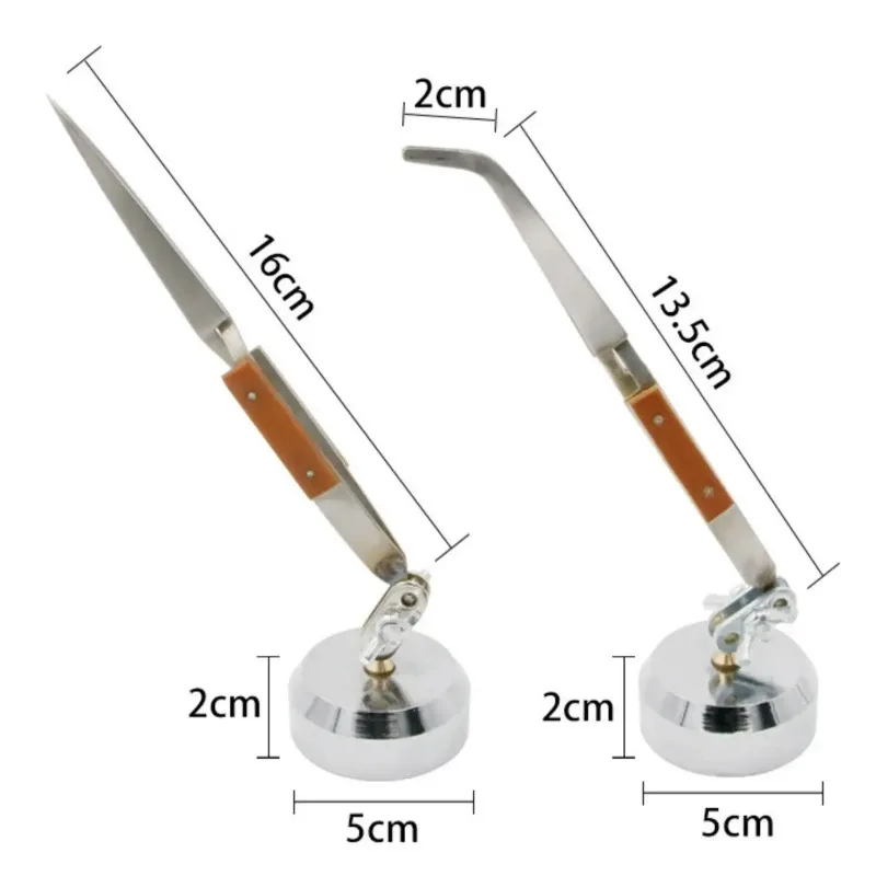 Metal Third Hand Soldering Clamp with Tweezers Rebound Clip PCB Jewelry Electronics Repair Tool