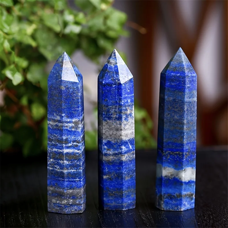 1pc Lapis Lazuli Crystal Column - Natural Gemstone for Energy Work, Chakra Balancing and Decorative Gifts