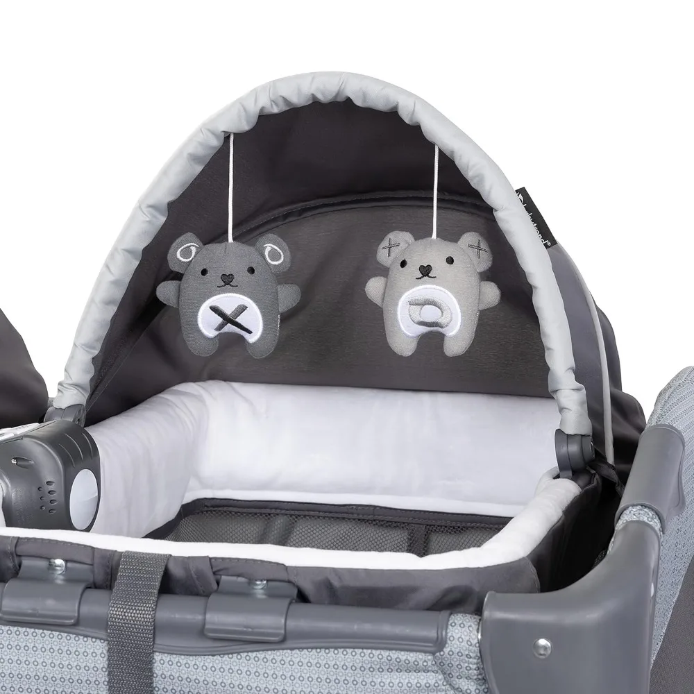 Baby Trend Lil' Snooze Deluxe III dla bliźniaków, meble dziecięce, łóżeczko dziecięce, bliźniaki Playard