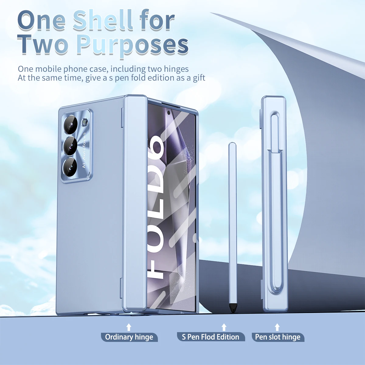 With Touch Pen For Samsung Galaxy Z Fold 6 5 4 3 Case Hinge Magnetic Shockproof Screen Protector Tempered Film Folding Cover