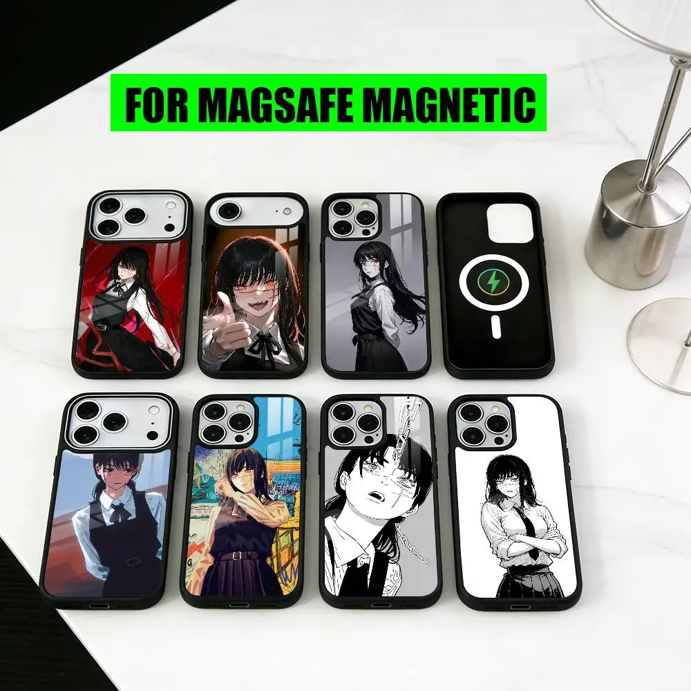 

C-Chainsaw M-Mitaka A-Asa Man Phone Case For iPhone17,16,15,14,13,12,11 Plus,Pro Magnetic For Magsafe Wireless Charging