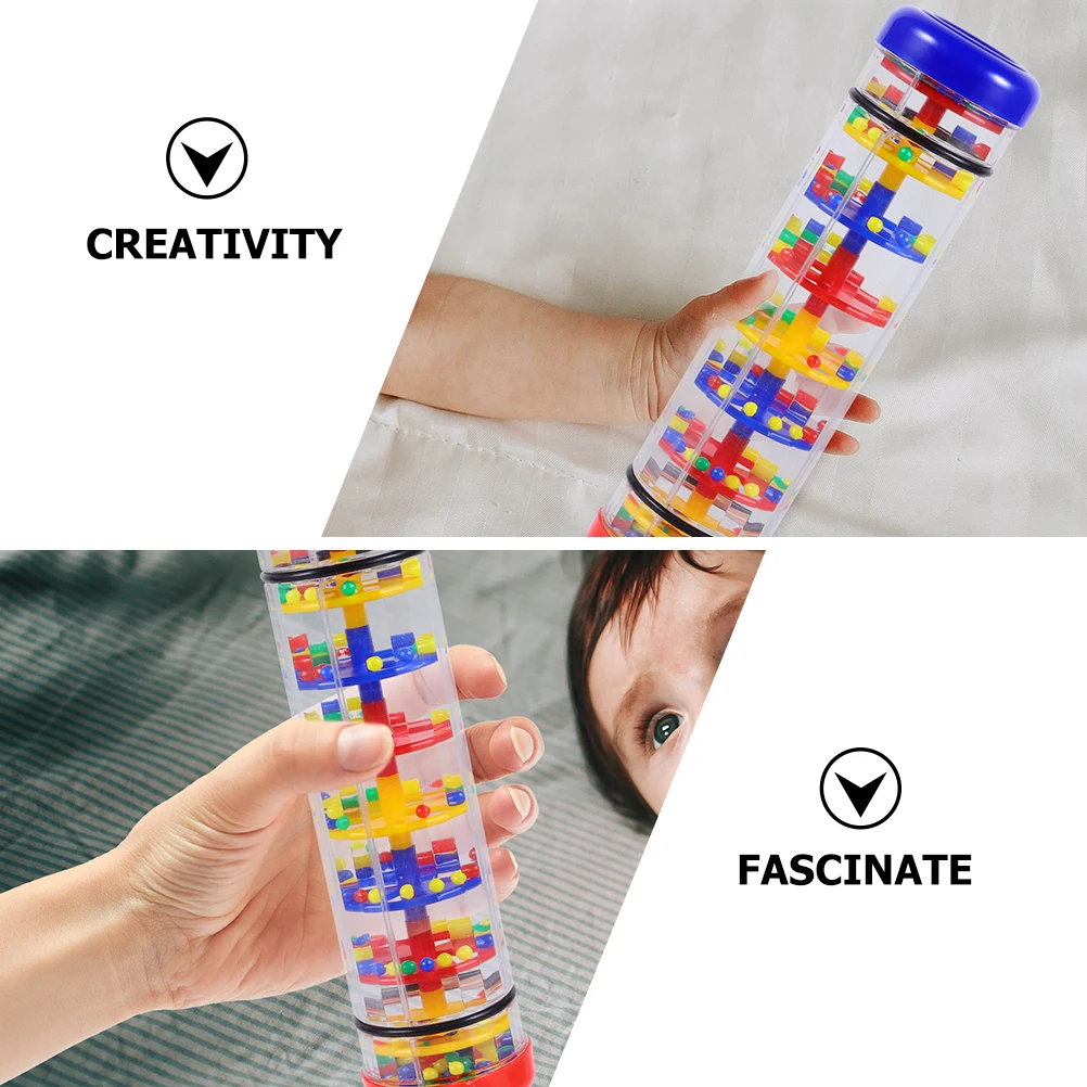 

2pcs Rain Rain Sound Plaything Toys Plastic Musical Instruments Unique Kids Activity Playthings Early Education Toddler Baby