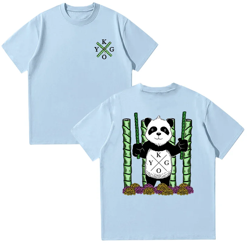 كيو الباندا المحملة النرويجية DJ كيجو أنيمي الجرافيك تي شيرت القطن عالية الجودة الرجال تي شيرت Y2k الشارع الشهير المرأة رجل ملابس كاجوال