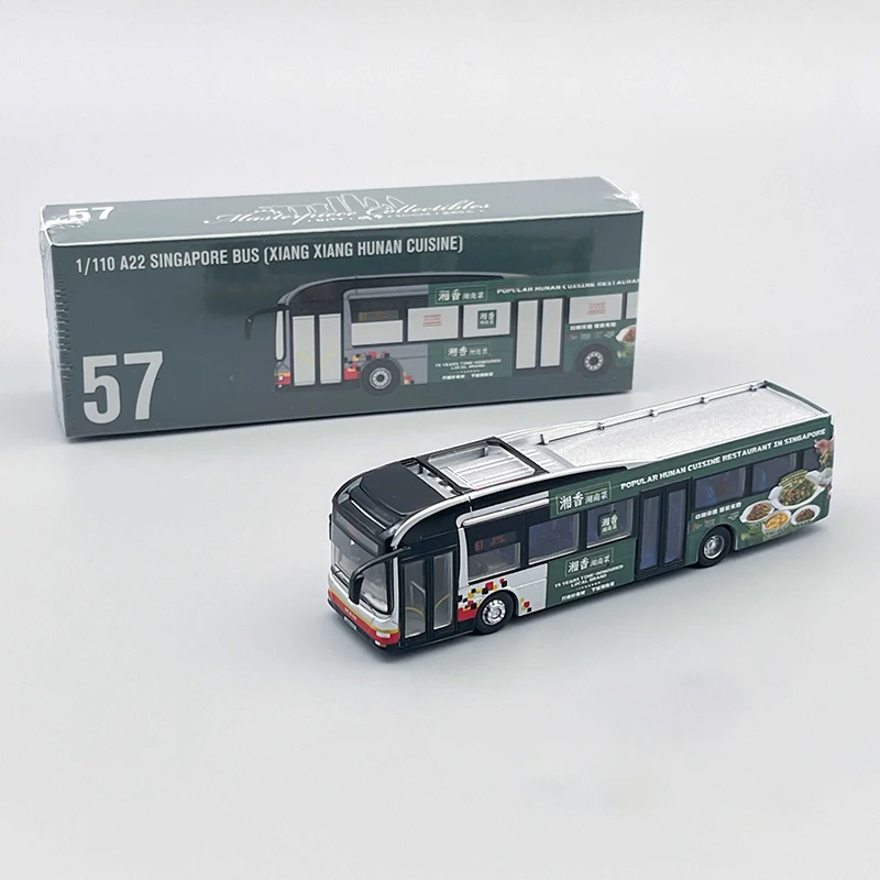 Diecast Model Car 1/110 Bus Model Alloy Truck Scene Display Collection Toys for Boys Gift