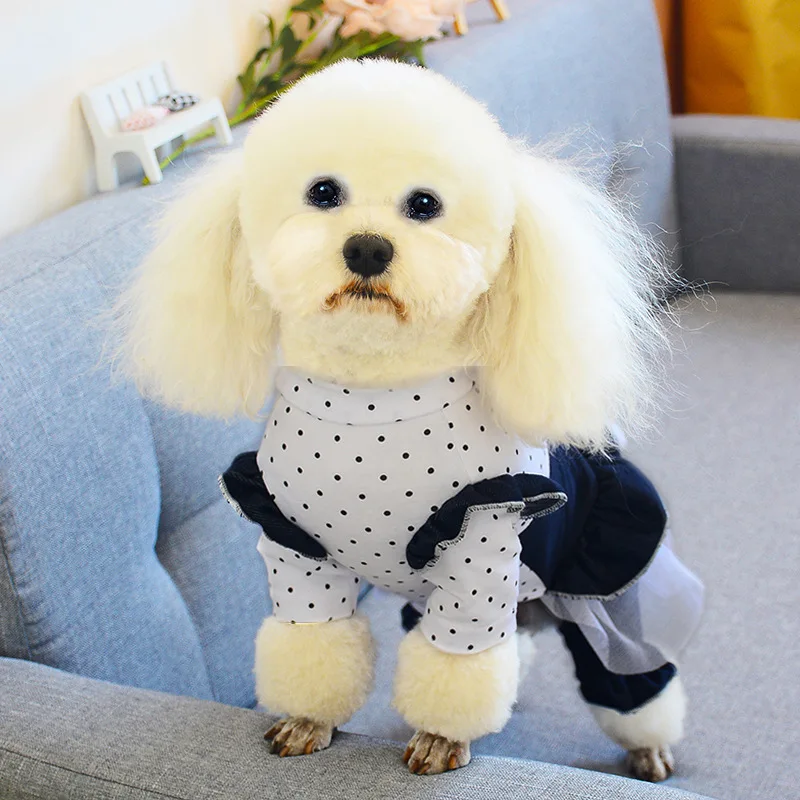 Dog Jumpsuit Skirt Yorkie Chihuahua Maltese Poodle Bichon Puppy Fashion Costume Small Dog Clothes Pants Dress Pet Outfit Tutu