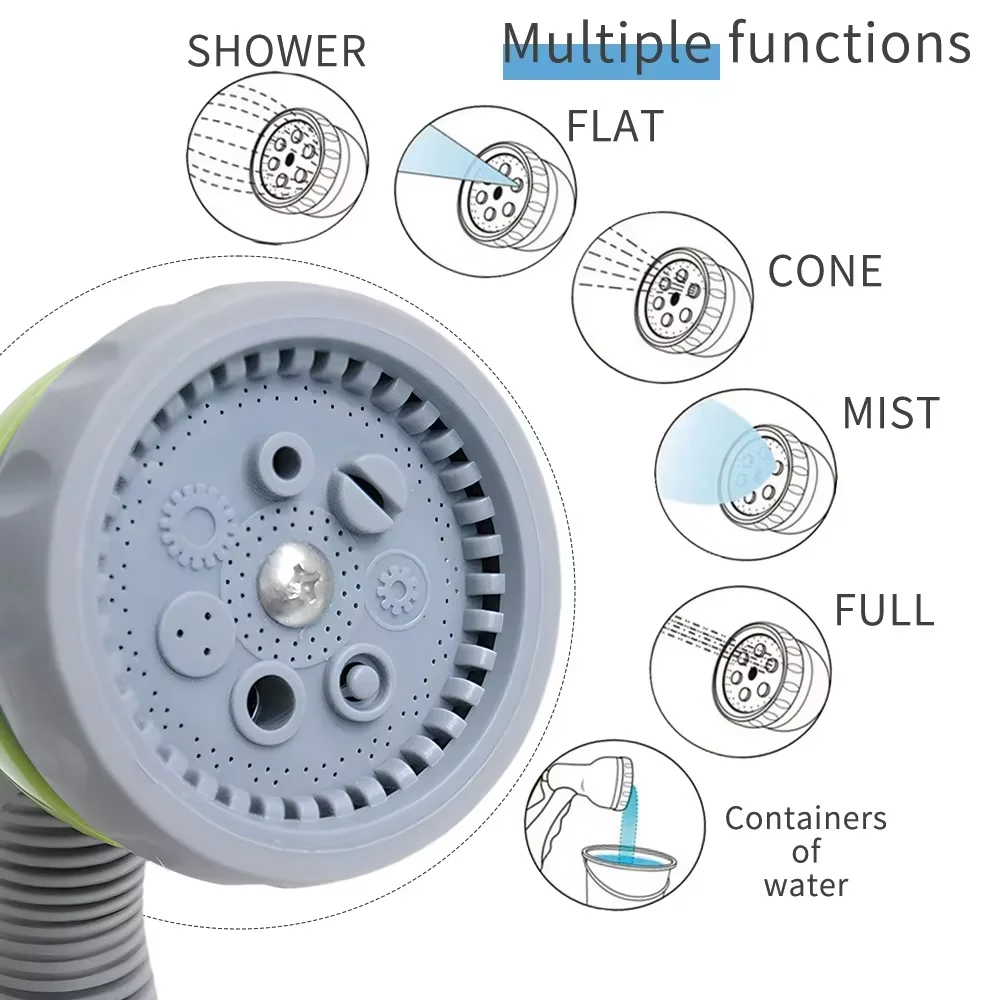 7-Function High Pressure Water Gun Set Multifunctional Garden Showerhead 4-Piece Kit for Car Washing And Watering