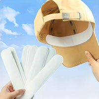 50 Ultra Soft Cotton Sweat Stickers for Baseball and Golf Caps - Sweat Absorbing, Disposable, Adjustable Size, Keeps Hats Fresh