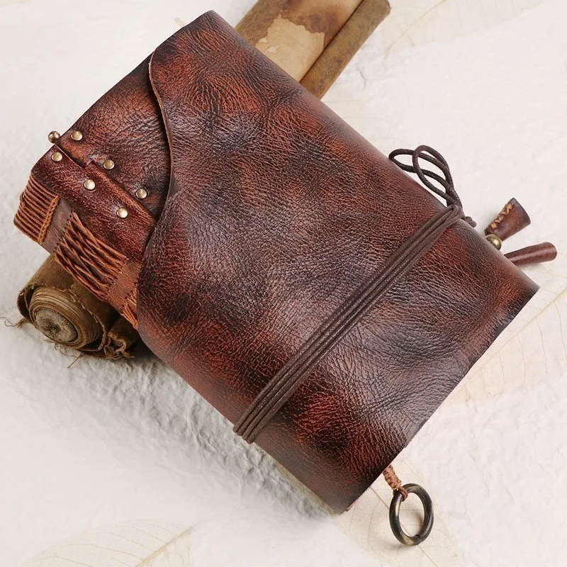 

A6 A5Handmade Notebook Hand Dyeing Creative Ethnic Trendy Layer Cowhide Retro Diary