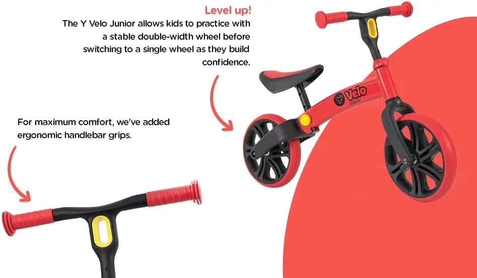 Junior Toddler Balance Bike | 9 Inch Wheel No-Pedal Training Bike for Kids Age 18 Months to 3 Years