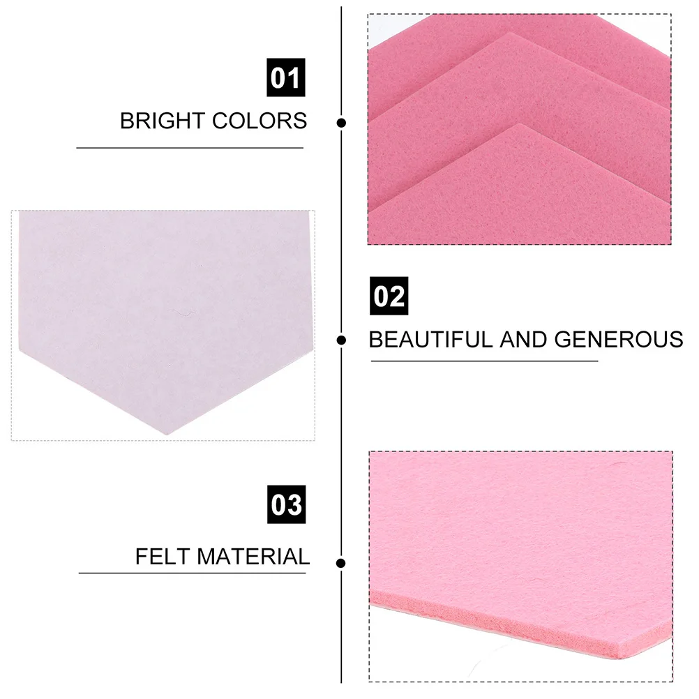 

10Pcs Acoustic Felt Boards Stable Lightweight Announcement Notice Boards for Office Home School Display Memo Reminder Message